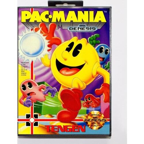 Pac Mania The New Adventures Game Cartridge 16 bit MD Game Card With Retail Box For Sega Mega Drive For Genesis