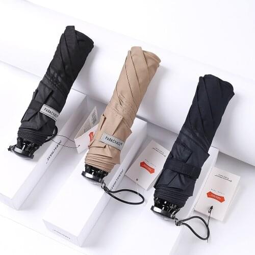 111g Ultralight Small Pocket Umbrella Men Portable Folding Black Umbrellas Rain Women 260T Poonge Cloth Brand Umbrella Paraguas