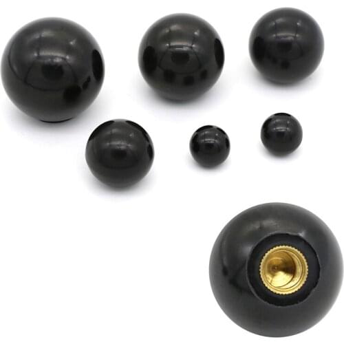 Plastic M4/M5/M6/M8/M10/M12 Thread Ball Shaped Head Clamping Nuts Knob
