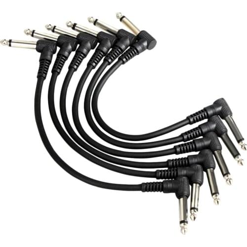 Irin Guitar Effect Pedal Cables Connecting Line 6.35Mm Patch Pedal Cable 21Cm Right Angle Cord Copper Wire Guitar Accessories