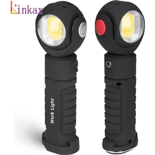 Portable 7 Mode COB LEDFlashlight Torch USB Rechargeable XPE LED Work Light Magnetic COB Hanging Hook Lamp For Outdoor Camping