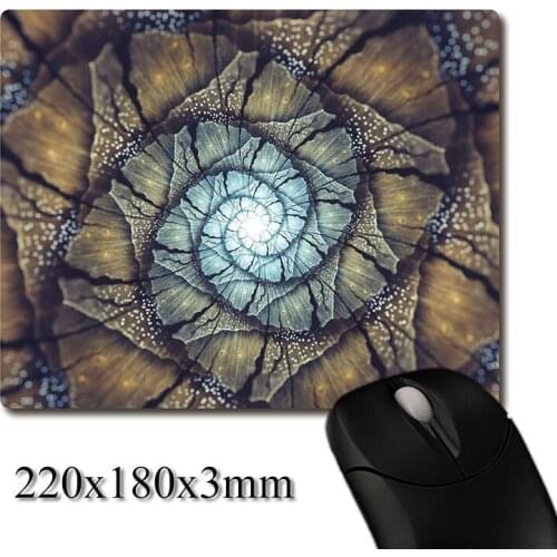 Abstract fracture and whirlpool printed Heavy weaving anti-slip rubber pad office mouse pad Coaster Party favor gift 220x180x3mm