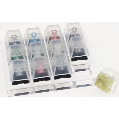 Translucent Keycaps Testing Tool Cherry 12 MX Switches Keyboard Tester Kit P9YE