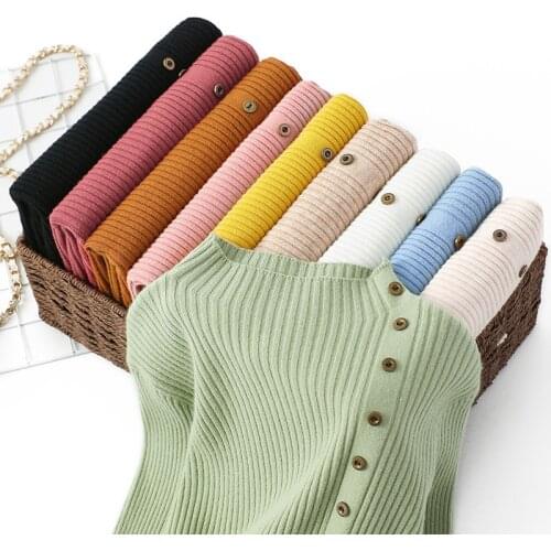 Turtleneck Solid Color Bottoming Sweater Women Fashion Simple Long Sleeve Slim Knit Sweater Pullover Female 2020 Spring Autumn