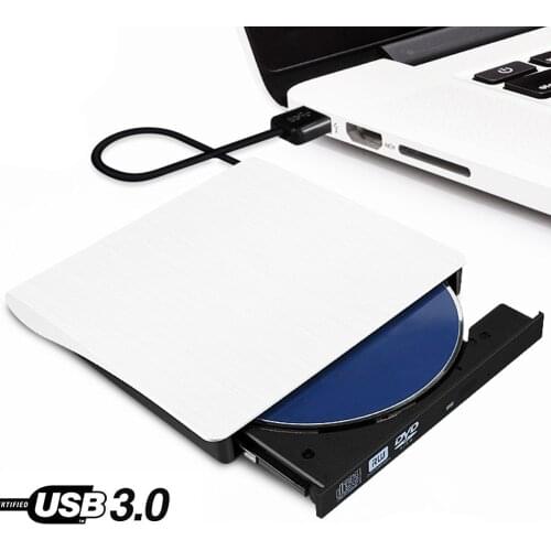 External USB 3.0 High Speed DVD Drive CD Writer Portable Optical Drive for Mac/PC/Apple Laptop/OS/Windows