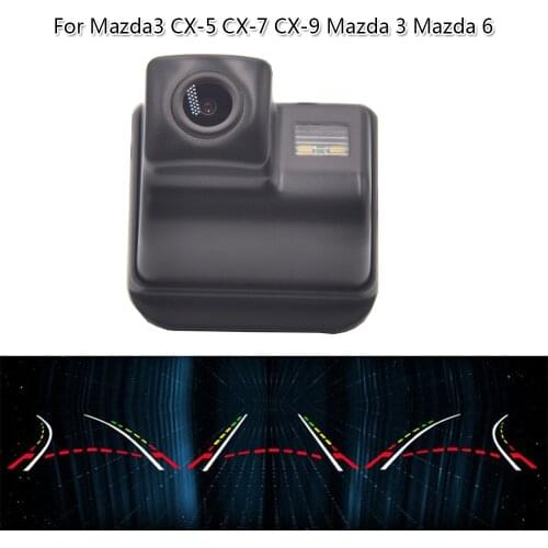 Waterprrof night vision CCD dynamic trajectory car rear view camera for Mazda 6 parking camera