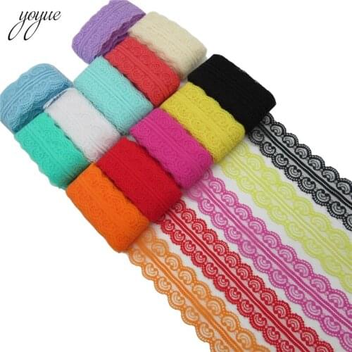 High quality 10 yards Lace Ribbon Tape Width 45MM Trim Fabric DIY Embroidered Net Cord For Sewing Decoration african lace fabric