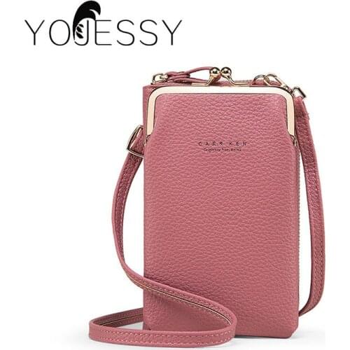 YOJESSY Women Wallet Brand Cell Phone Bags Big Card Holders Handbag Purse Clutch Messenger Shoulder Bag Dropshipping