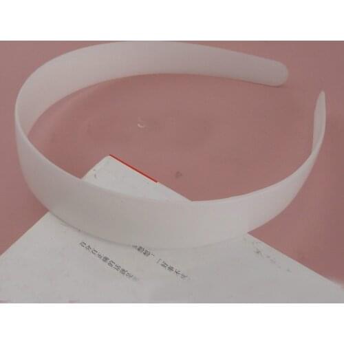 10PCS 25mm 1.0" white plain Plastic hair headbands without teeth for girls no teeth hair hoops DIY women hair accessories