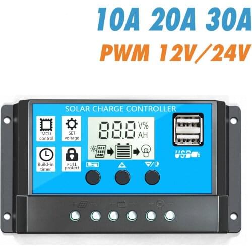 10A 20A 30A 40A 50A 60A 12/24V Street Lamp Intelligent Lighting Charging Solar Controller