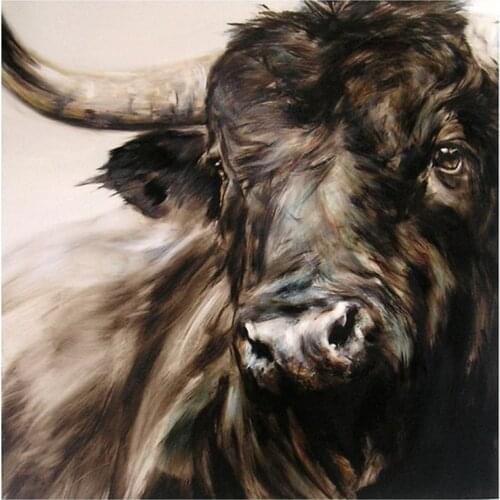 LZAIQIZG Diamond Painting Bison Bull Yak Full Square/Round Diamond Embroidery Animal Pattern Cross Stitch Mosaic Home Decor