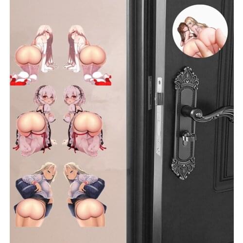 Car or Home Anti-collision Strip 3D Cartoon Cute Anime Rearview Mirror Car Door Frame Scratched Silicone Anti-collision Sticker