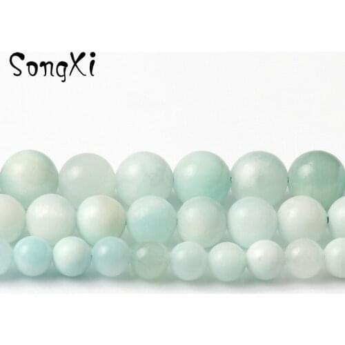 6 8 10mm High Quality Natural Blue Larimar Beads for Jewelry Making DIY Handmade Bracelet Necklace Round Loose Spacer Beads 15