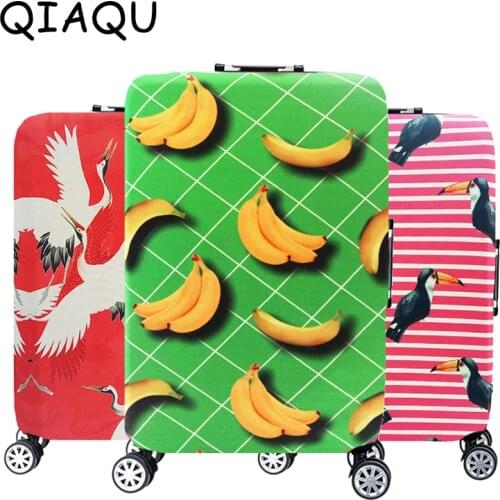 Travel Luggage Cover 3D Suitcase Protector Fits 18-32 Inch Washable Elastic Suitcase Bag Cover Dustproof Baggage Protector Cover