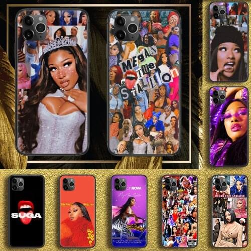 Megan Thee Stallion wap Phone Case Cover Hull For iphone 5 5s se 2 6 6s 7 8 12 mini plus X XS XR 11 PRO MAX black pretty