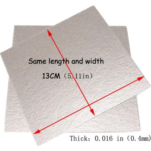4PCS13*13cm Thickness 0.4mm Universal Cuttable Insulation High Temperature Insulation Mica Sheet Microwave Oven Insulation Sheet