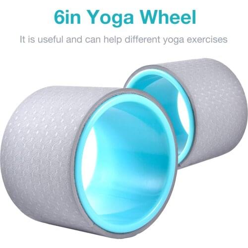Yoga Pilates Circle TPE Yoga Fitness Roller Wheel Back Training Tool Slimming Magic Waist Shape Pilates Ring 6 Inches