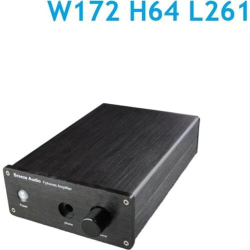 Headphone Amplifier Housing DIY New Power Amplifier Supply Chassis Earphone Amp Rear Chassis W172 H64 L261 Decoder Shell 1707