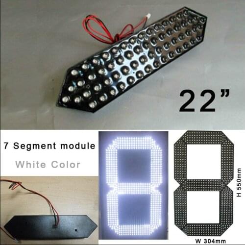 22" white color digita numbers module,7 segment,oil price,High brightness,led signs,led gas price,led score,remote control