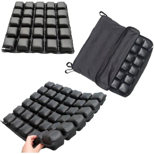 Wooeight 3D Air Pad Motorcycle Seat Inflatable Breathable Non-Slip Seat Reduces Vibration Shock Cushion Universal Mat Cover Bag