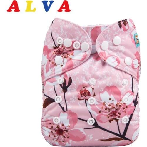 New Arrival! ALVABABY Cloth Diapers Baby Reusable Cloth Nappies with Microfiber Insert