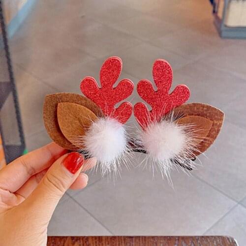 Christmas Antler Hairpin Cute Hair Accessories Girl Holiday Headband Christmas Hairpin Clip Headdress