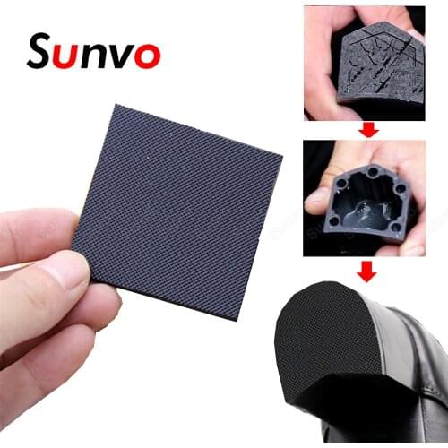 Sunvo Thick Rubber Soles for Shoe Heel Sole Repair Replacement Patch Sandals Slippers High Heels Sole Protector Outsoles Insoles