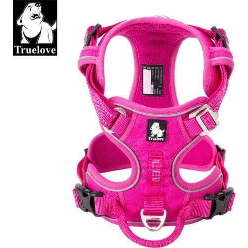 Dog Harness No-Pull Strong Adjustable Fuchsia Black Blue XS S M L XL Harnesses dogs accessoires dog supplies Reflective