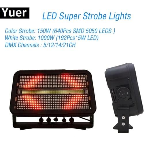 2019 LED Super Strobe Lights 1400W LED DMX 5/12/14/21CH DJ Disco Sound Party Lights flashing lights dance club Stage Stroboscope