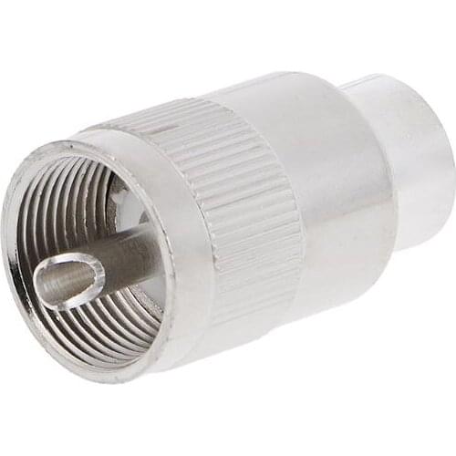 UHF Male PL259 Plug Solder RG8 RG213 LMR400 7D-FB Cable Connector Silver
