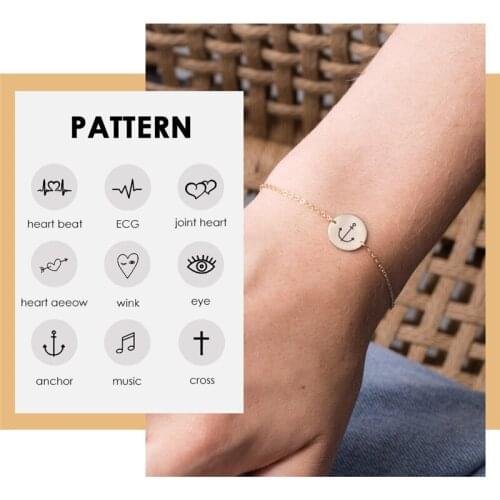 Visunion Trendy Style Pendant Necklace Gold Color 316L Stainless Steel Personality Pattern Cross Heart Necklace Jewelry