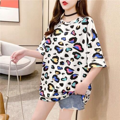 Woman Tshirts Womens Short-Sleeved T-shirt 2021 Summer Womens Loose Top Tops Mujer Camisetas