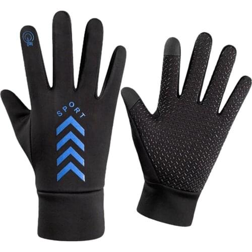 Winter Cycling Gloves Warm Plush Gloves Touchscreen Riding Full Finger Gloves Unisex Outdoor Sports Fleece Running Ski Gloves