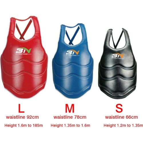 1.2Kg High Quality PU Chest for Taekwondo Boxing Body Vest Protector WTF Reversible Rib Shield Taekwondo Target Training Uniform