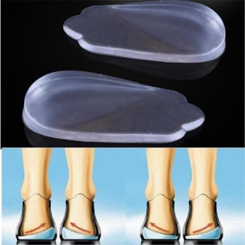 2Pcs Silicone Insoles Orthotics X/O-type Legs Corrector Gel Pillow For Heel Orthopedic Insoles Shoes Pad Pugel Flatfoot Cushion