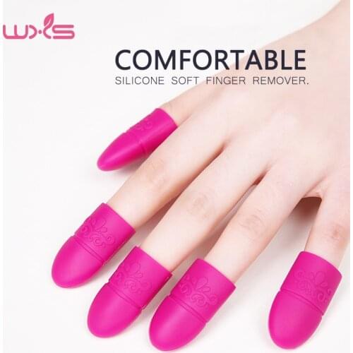 5Pcs/Set Nail Polish Remover Clips Silicone Finger Elastic Soak Off Cap