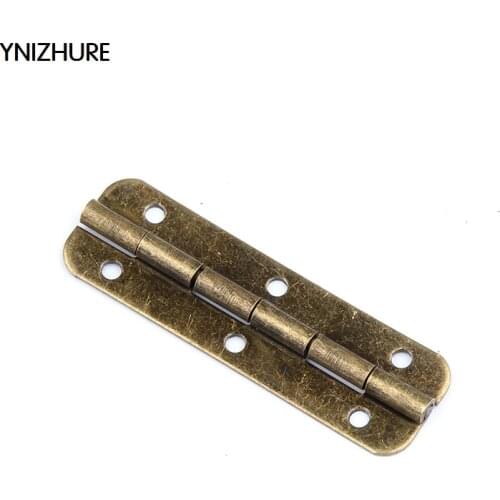 50pcs 50*15mm Antique Wooden Gift Box Hinge 6 Hole Hinges For Jewelry Boxes Limited Top Fashion Furniture Hinges Blum