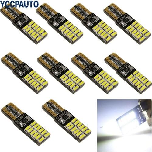 T10 W5W Car LED Lights 194 168 24 Leds 4014 SMD Lights Lamp clearance bulb door reading lamp turn signal Bulb 10PCS/LOT New