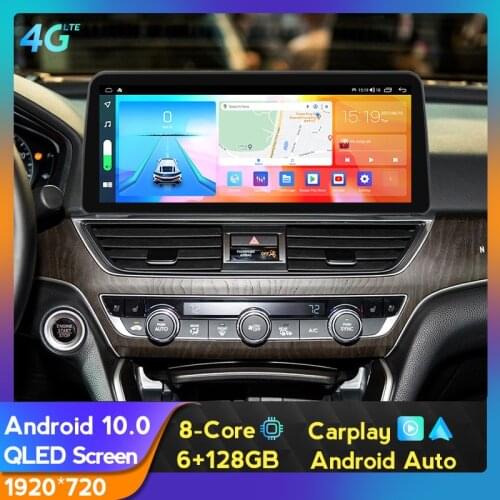 NaviFly For Honda Accord 10 2018 - 2020 Android 10 Car Stereo Multimedia Player 12.3 Inch QLED 1920*720 Screen Octa Core 6G 128G