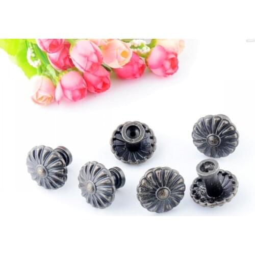 Free Shipping 4PCs Jewelry Wooden Box Pull Handle Dresser Drawer For Cabinet Door Round Antique Bronze 29x25mm J3145