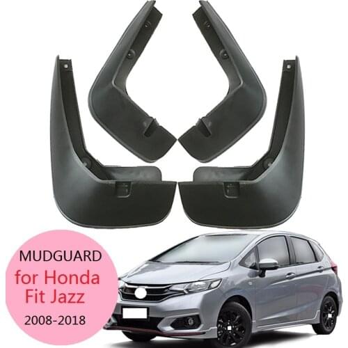 4 PCS Car Mudflap for Honda Fit Jazz GD GE GK 2008~2017 and 2018 sport Fender Mud Flaps Guard Splash Flap Mudguards Accessories