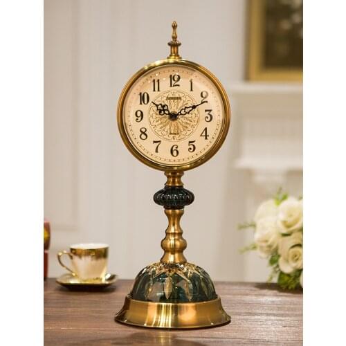 Clock Retro Desk Clock Living Room Home Desktop Pendulum Clock Desktop Clock Light Luxury Desk Clock Sitting Clock Pendulum