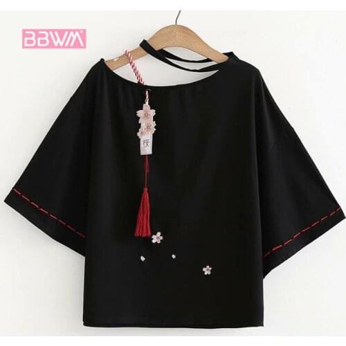 Harajuku style short-sleeved T-shirt Korean wild summer girls cool clothes 2021 Tops