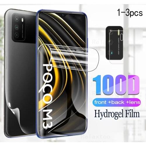 Front back hydrogel film for Xiaomi Poco M3 screen protector for Xiaomi poco m3 m 3 pocom3 POCOM 3 protective film pocom3 glass