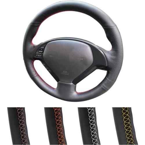 Customized Car Steering Cover For Infiniti G37 G35 EX35 EX25 EX37 Q60 QX50 Q40 IPL G Coupe Accessories Leather Steering Wrap