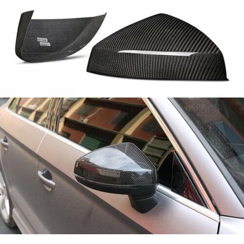One hundred percent pure carbon fiber Rearview Mirror Cover Cap ABS for Audi RS3 A3 8V S3 2014-2017 2018 2019