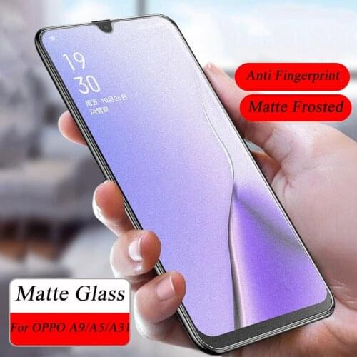 Matte Frosted Tempered Glass For OPPO A5 2020 Screen Protector For OPPO A9 2020 A31 No Fingerprint Protectiev Film Shield Cover