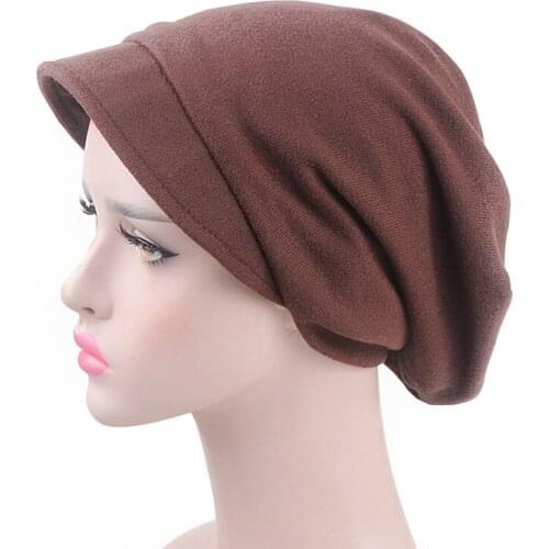 New Cycling Hat New Creative Explosion Fashion Hot Female Indian Muslim Stretch Headscarf Hat Casual Pile Ciclismo Hat 5 Colors