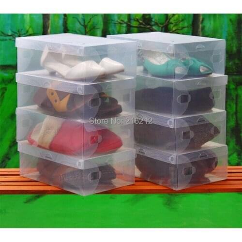 200 pcs Household Men Transparent Clear Shoe Storage Organizer Box Shoes Case