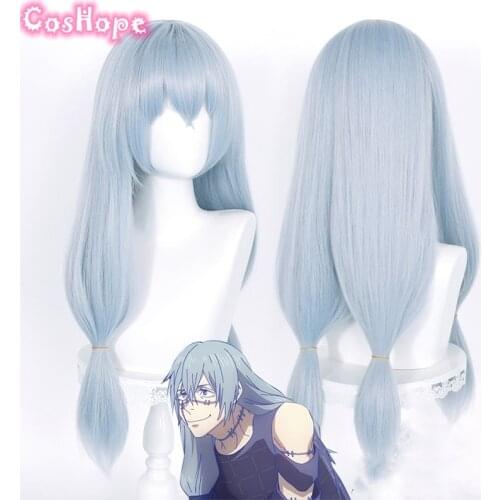 Jujutsu Kaisen Mahito Cosplay 70cm Long Christmas Silver Blue Gray Wig Cosplay Anime Cosplay Wigs Heat Resistant Synthetic Wigs